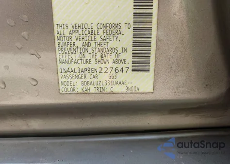 2014 Nissan Altima 2.5 Sv from USA, damaged, VIN 1N4AL3AP9EN227647